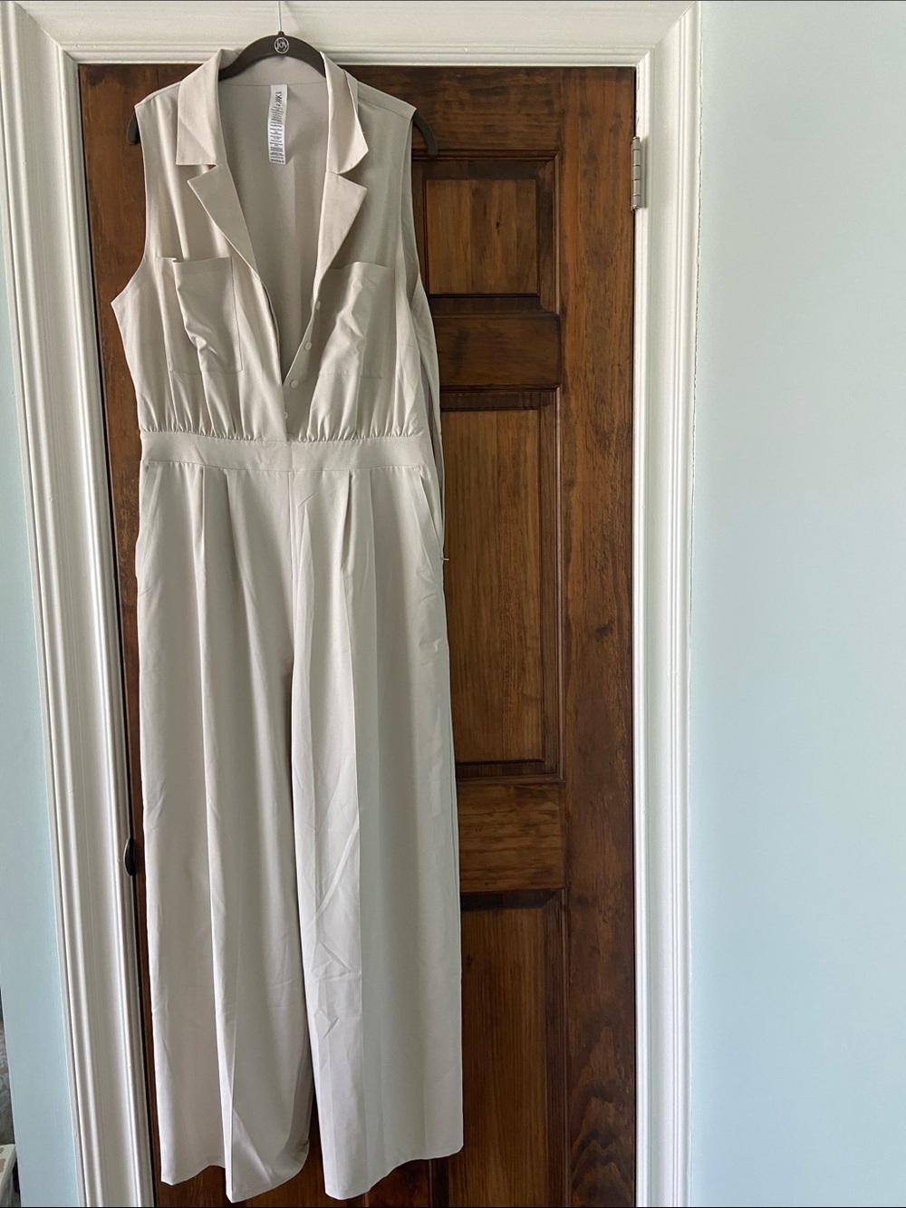 RHONE Light Beige/Ivory Jumpsuit GENUINE' Logo.  Brand New ( Size 14)